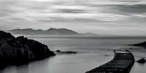 Ponton 4 White Modern Wood Framed Art Print with Double Matting by Braun Studio