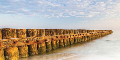 Ponton 1 White Modern Wood Framed Art Print with Double Matting by Braun Studio