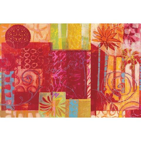 Invitation a la lumiere Gold Ornate Wood Framed Art Print with Double Matting by Carvalho, Cecile de