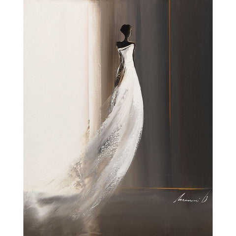 Silhouette feminine I White Modern Wood Framed Art Print by Tramoni, Oliver