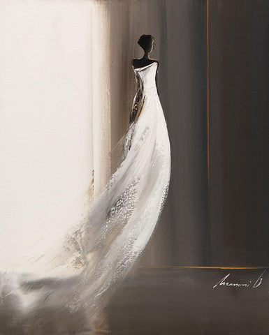 Silhouette feminine I Black Ornate Wood Framed Art Print with Double Matting by Tramoni, Oliver