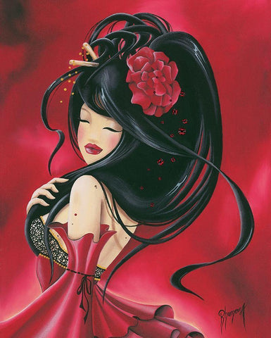 Preciously Lilou Black Ornate Wood Framed Art Print with Double Matting by Rhumeur, Aurelie