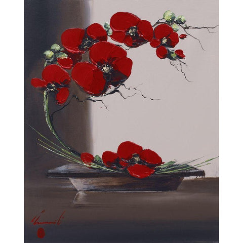 Panache dorchideÂ´es I Black Modern Wood Framed Art Print by Tramoni, Oliver