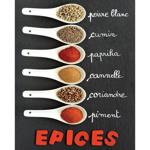 Spice Cook White Modern Wood Framed Art Print by Chatelain, Sonia