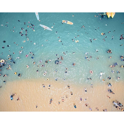 Au bain White Modern Wood Framed Art Print by Braun Studio