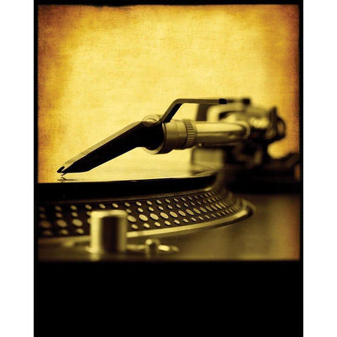 Music Vinyl 1 Black Modern Wood Framed Art Print by Braun Studio