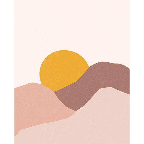 Terre de Feu I White Modern Wood Framed Art Print by BRAUN Studio