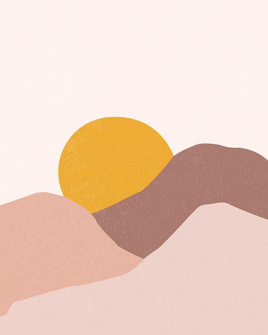 Terre de Feu I White Modern Wood Framed Art Print with Double Matting by BRAUN Studio