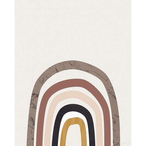 Bohemia 4 Black Modern Wood Framed Art Print with Double Matting by BRAUN Studio