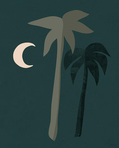 DÃ©sert 3 White Modern Wood Framed Art Print with Double Matting by BRAUN Studio