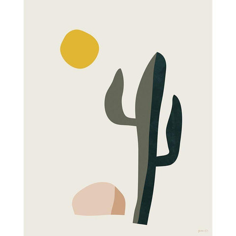 DÃ©sert 2 Black Modern Wood Framed Art Print with Double Matting by BRAUN Studio