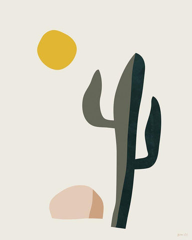 DÃ©sert 2 White Modern Wood Framed Art Print with Double Matting by BRAUN Studio