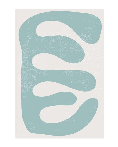 Feuille 1 White Modern Wood Framed Art Print with Double Matting by BRAUN Studio