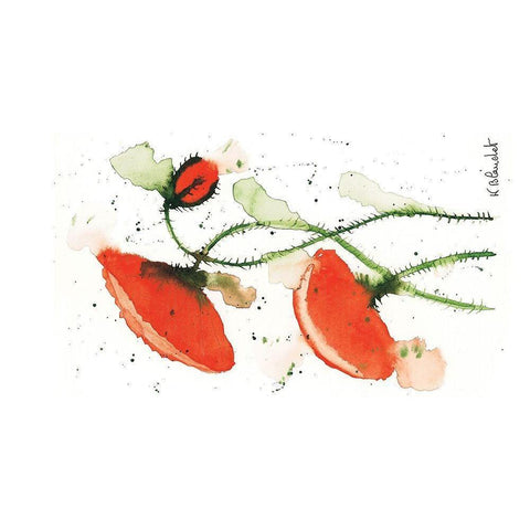 Trio de coquelicots I Black Modern Wood Framed Art Print by Blanchet, Karl