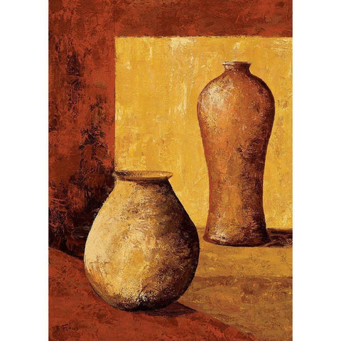 Terra cotta I Black Modern Wood Framed Art Print by Flaud, Beatriz
