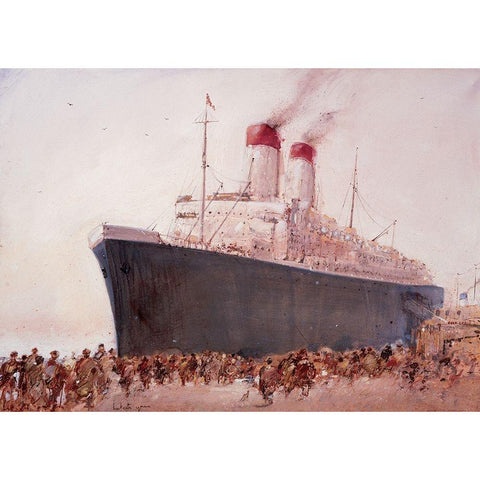 Embarquement I White Modern Wood Framed Art Print by Letestu, Yann