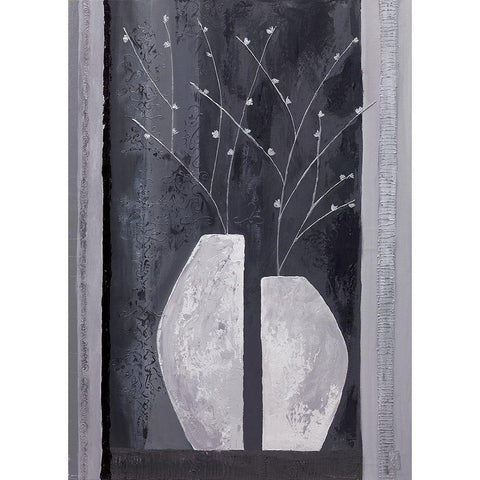 Contraste I Black Modern Wood Framed Art Print with Double Matting by Romanelli, Karine