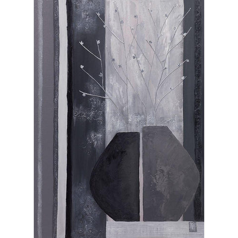 Contraste II Black Modern Wood Framed Art Print by Romanelli, Karine
