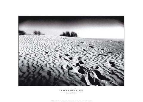 Traces dunaires White Modern Wood Framed Art Print with Double Matting by Bazin, Emmanuel