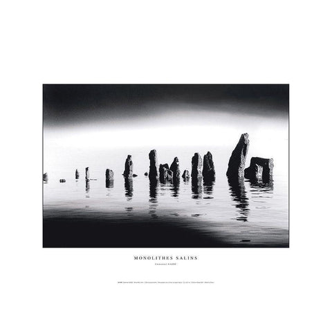 Monolithes salins Black Modern Wood Framed Art Print by Bazin, Emmanuel