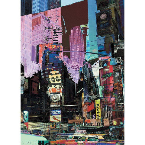 Broadway White Modern Wood Framed Art Print by Bouteiller, Cedric