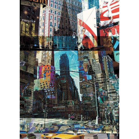 NYC Gold Ornate Wood Framed Art Print with Double Matting by Bouteiller, Cedric