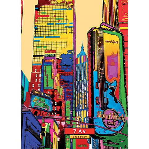 7th Avenue Black Modern Wood Framed Art Print with Double Matting by Potron, Geraldine