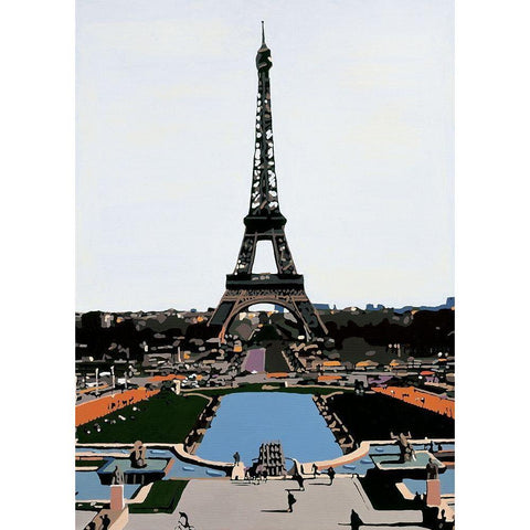 La Tour White Modern Wood Framed Art Print by Manzo, Giovanni