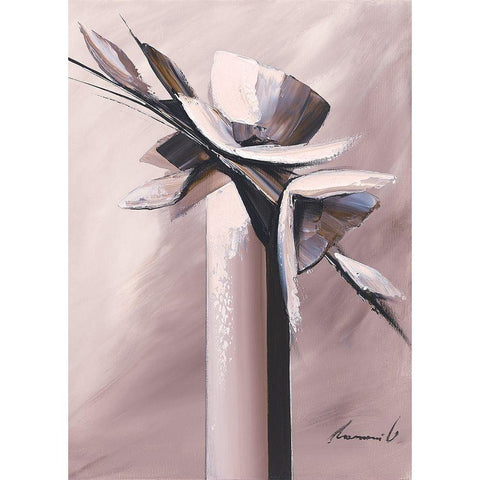 Harmonie en gris II White Modern Wood Framed Art Print by Tramoni, Oliver