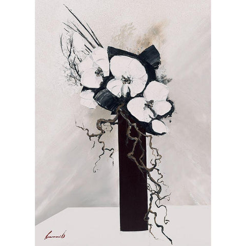 DeÂ´licatesse dorchideÂ´es II White Modern Wood Framed Art Print by Tramoni, Oliver