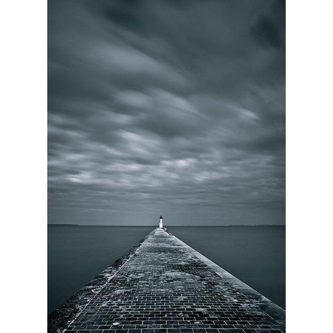 Boyardville Black Modern Wood Framed Art Print with Double Matting by Berthelot, Axel