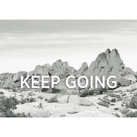 Keep Going White Modern Wood Framed Art Print by Braun Studio