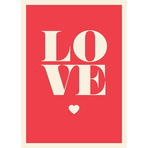 Love en rouge Black Modern Wood Framed Art Print with Double Matting by Braun Studio