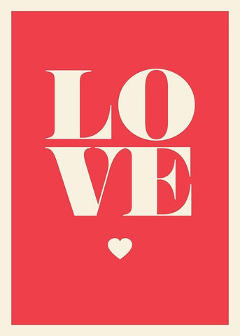 Love en rouge White Modern Wood Framed Art Print with Double Matting by Braun Studio