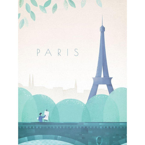 Paris White Modern Wood Framed Art Print by Atelier Editions Braun