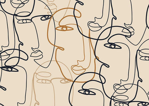 Profils Black Ornate Wood Framed Art Print with Double Matting by BRAUN Studio