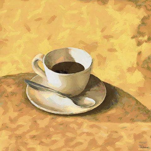 Small Espresso White Modern Wood Framed Art Print by Medeiros, Celito