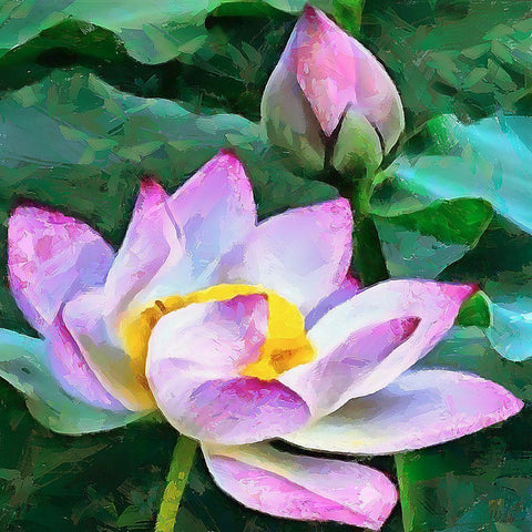 Spring Floral Variations V Gold Ornate Wood Framed Art Print with Double Matting by Medeiros, Celito