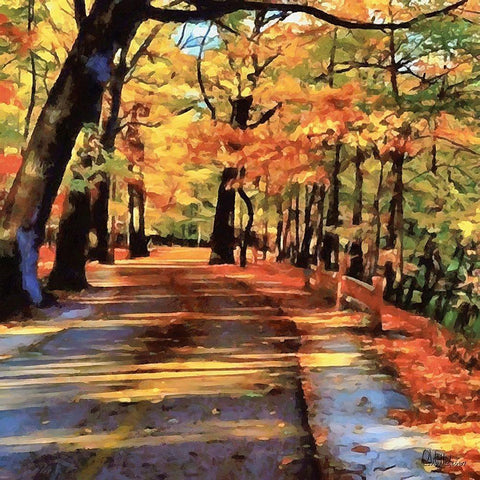 Early Autumn I Black Modern Wood Framed Art Print with Double Matting by Medeiros, Celito