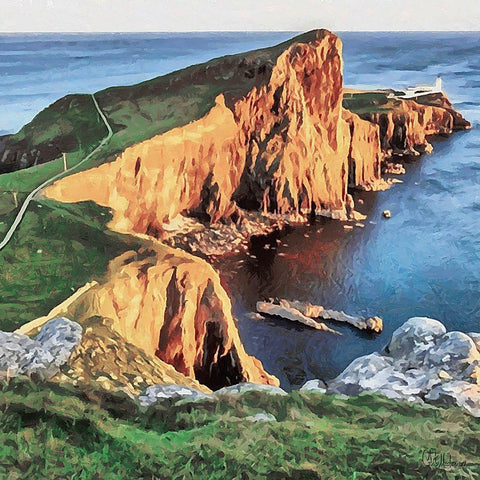 Red Cliffs Gold Ornate Wood Framed Art Print with Double Matting by Medeiros, Celito