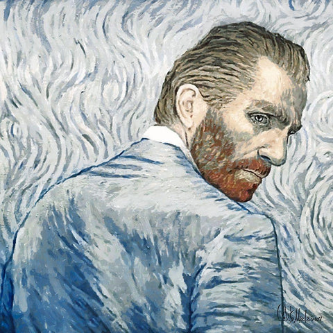 I like Van Gogh Gold Ornate Wood Framed Art Print with Double Matting by Medeiros, Celito