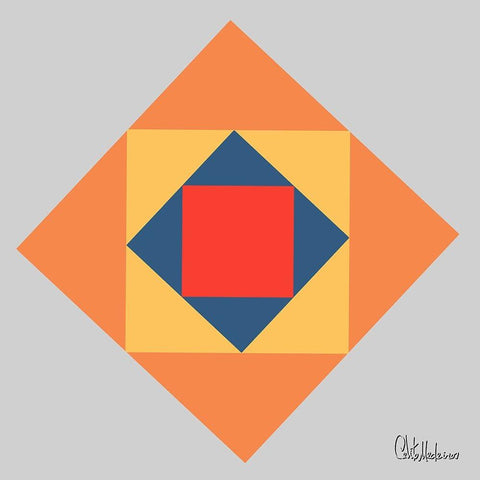 A Game with Abstract Shapes IX White Modern Wood Framed Art Print by Medeiros, Celito