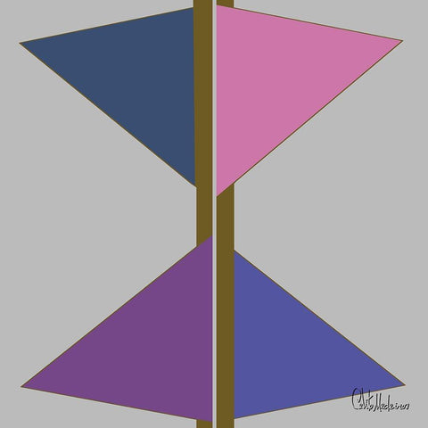 A Game with Abstract Shapes XXV White Modern Wood Framed Art Print by Medeiros, Celito