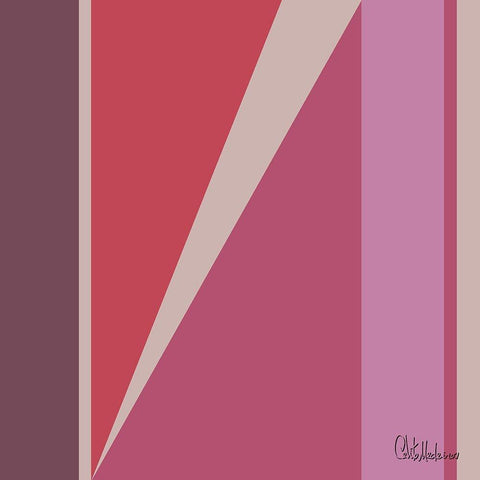 A Game with Abstract Shapes XXVI Black Modern Wood Framed Art Print with Double Matting by Medeiros, Celito