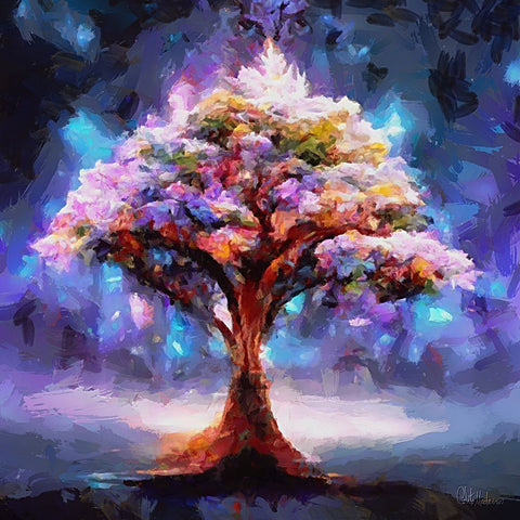 The Miracle Tree Black Modern Wood Framed Art Print by Medeiros, Celito