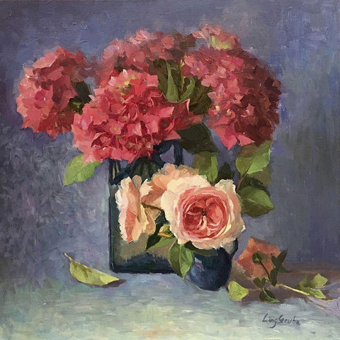 Summer Glory White Modern Wood Framed Art Print by Strube, Ling