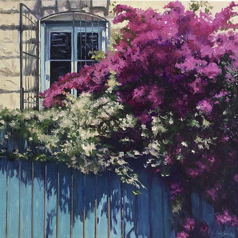 Summer Impresion Black Modern Wood Framed Art Print with Double Matting by Strube, Ling