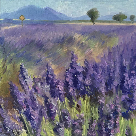 Summer in France Gold Ornate Wood Framed Art Print with Double Matting by Strube, Ling