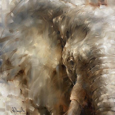 Big Friend White Modern Wood Framed Art Print by Singatullin, Marsel