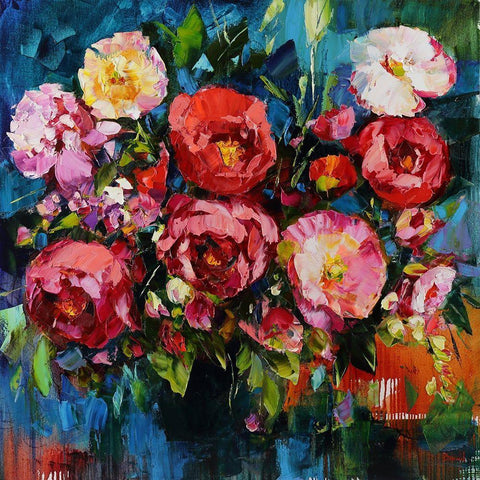 Pretty in Pink White Modern Wood Framed Art Print by Bond